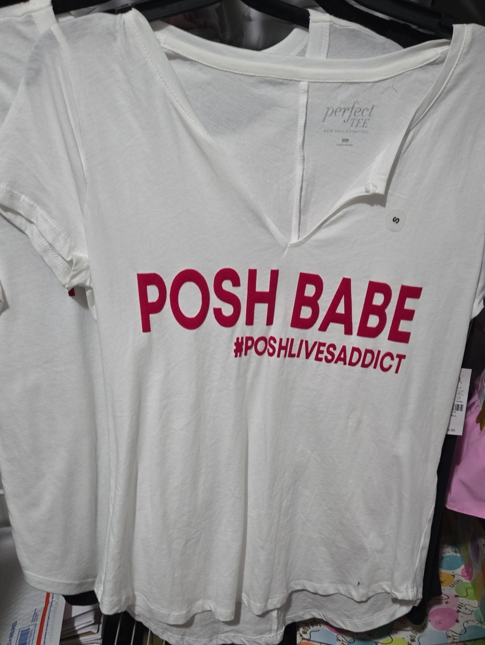 Posh Babe Handmade White tee